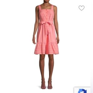 NWT Gal Meets Glam Ariel Apricot Striped Dress Size 6